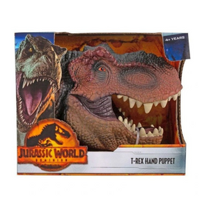 Jurassic World T-Rex Dinosaur Hand Puppet Soft Rubber Toy for Kids Ages 3+