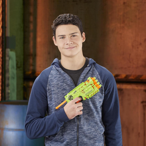 Nerf Zombie Strike Quadrot Blaster Set with 4 Darts Compact 4-Shot Foam Gun Toy