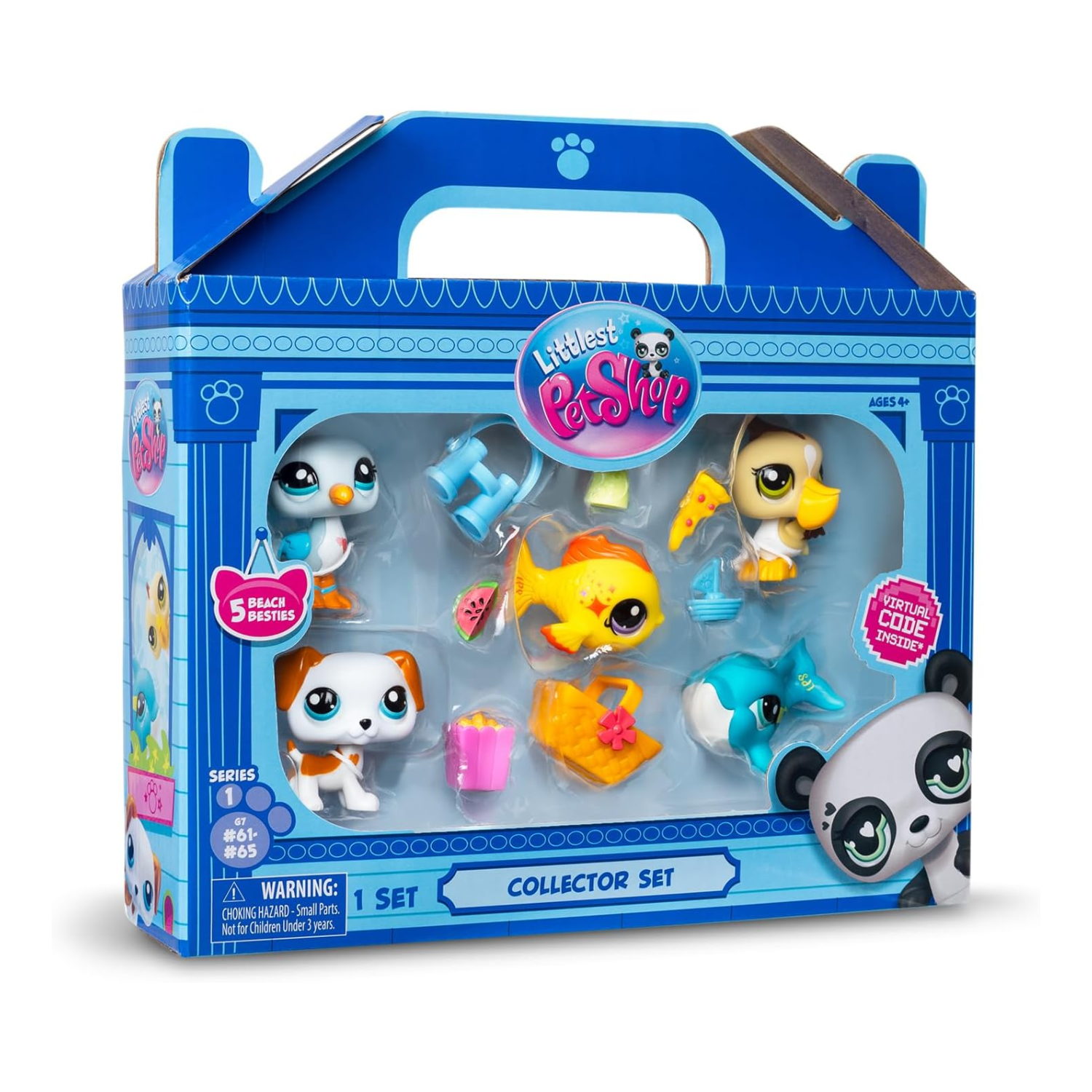 Littlest Pet Shop Beach Besties Collector Pack 5 Pets with Accessories Card 4+