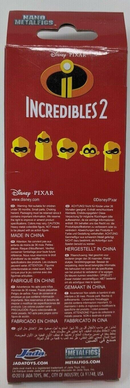 Incredibles 2 Nano Metalfigs Metal Mini 5-Pack Ages 3+ Toy Doll Elastigirl Play