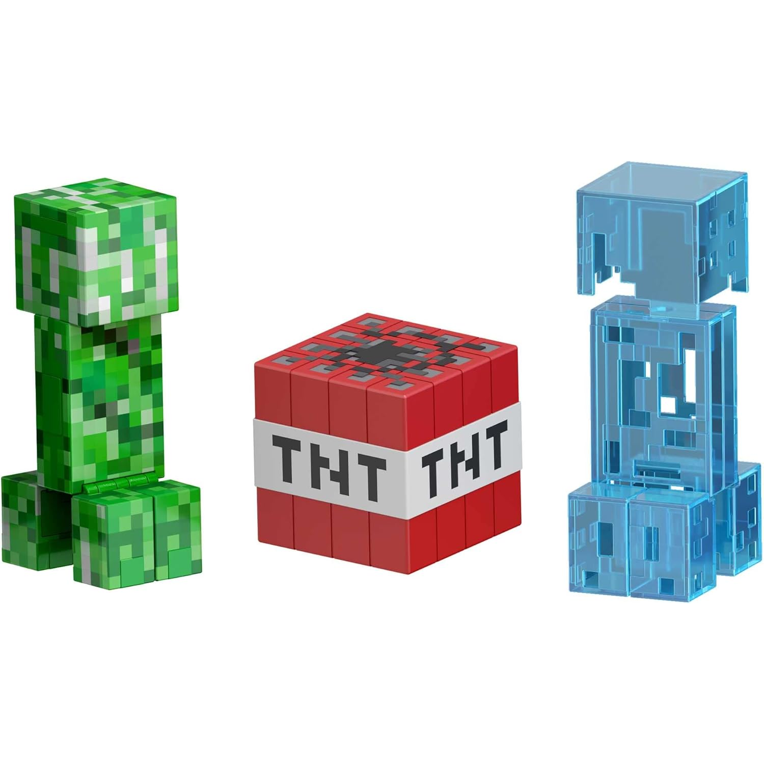 Minecraft Diamond Level Creeper Action Figure with Armor & TNT Block 5.5 Inch