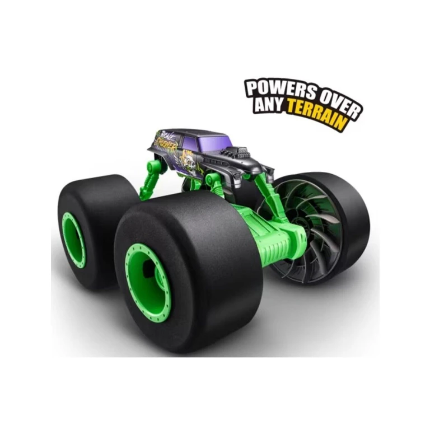 Zuru Metal Machines Over Drive Green Terrain Monster Truck Giant Wheels