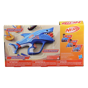 NERF Wild Sharkfire Easy Play Dart Blaster Toy Gun with 8 Darts Kids 6+ Outdoor
