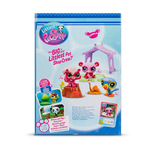 Littlest Pet Shop Camping Play Pack 3 Pets with Accessories Collector Card 4+
