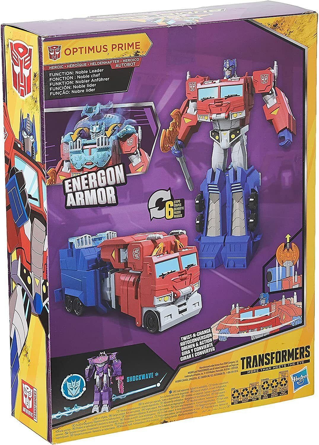 Transformers Cyberverse Ultimate Anergon Armor Optimus Prime 6+ Toy Robot Truck
