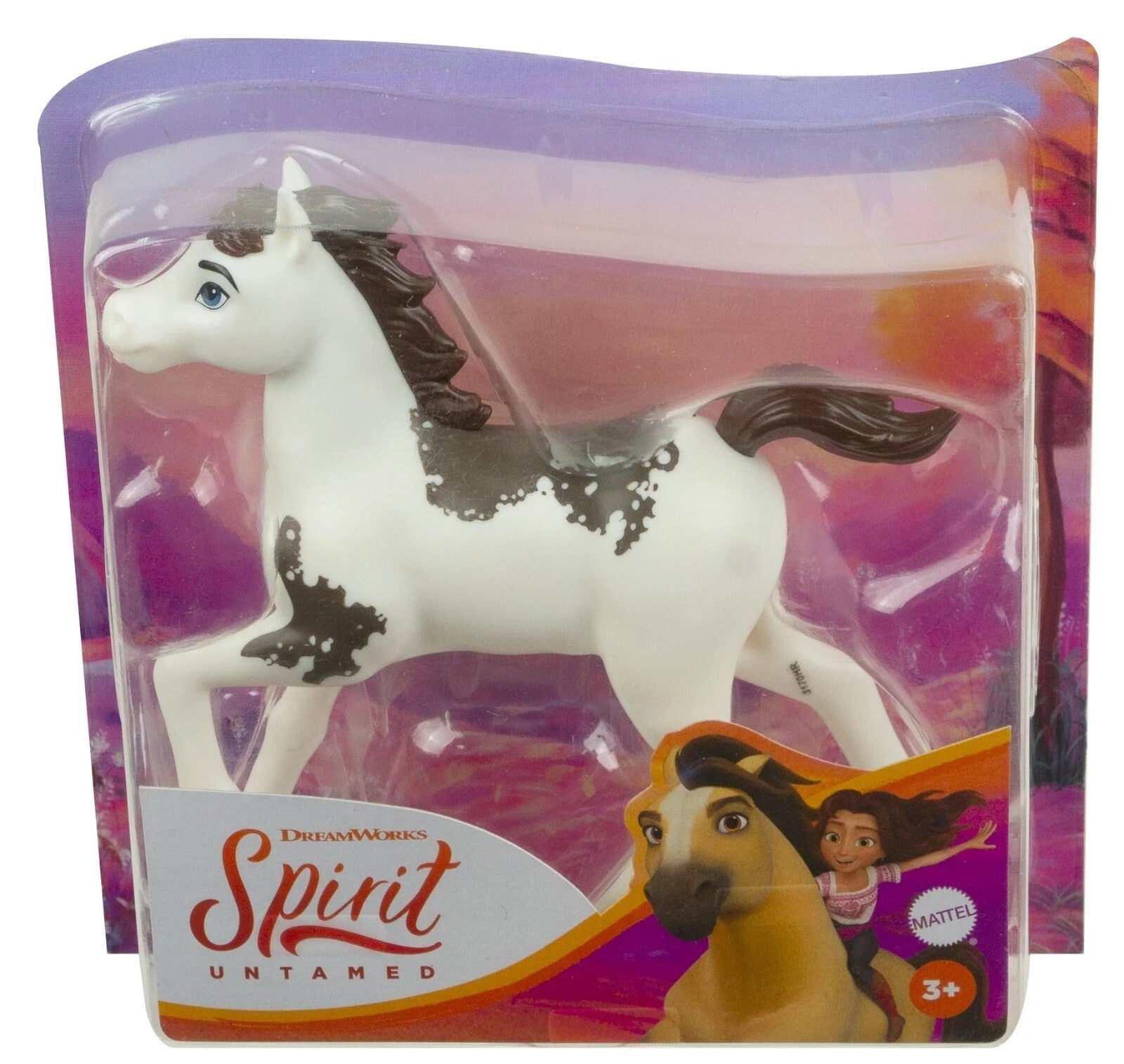 Spirit Untamed White Brown Foul Riding Free Collector Horse Ages 3+ Toy Pony