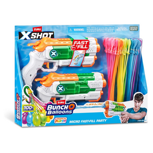 Zuru Xshot Fast Fill Micro Fast Fill 2 Pack with 3pk Bunch o Balloons Water New