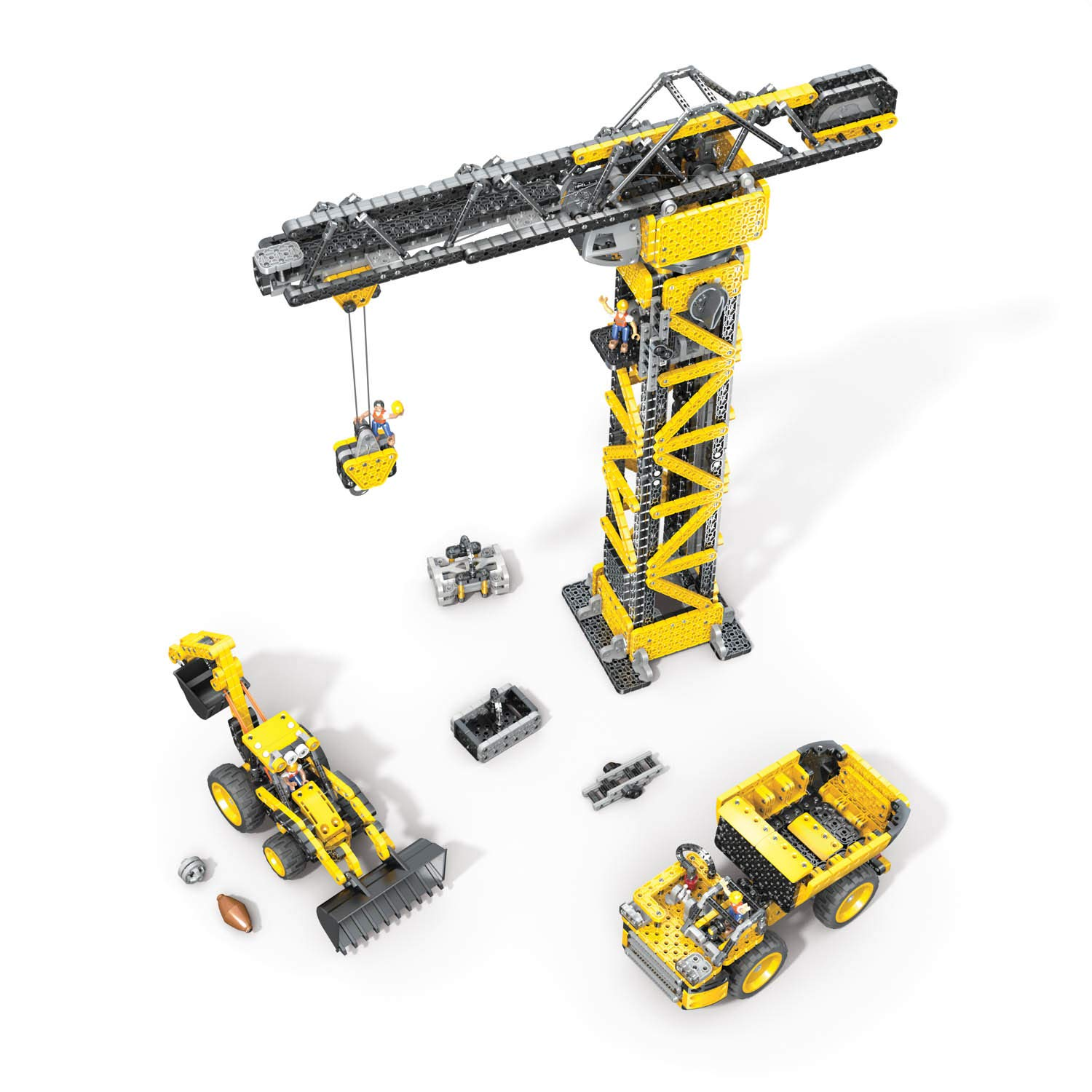 HEXBUG VEX Construction Zone 1350 Piece Crane Dump Truck Backhoe Building Toy
