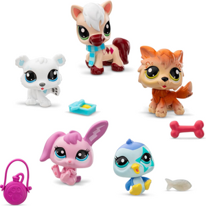 Littlest Pet Shop Winter Besties Collector 5 Pack Accessories Collector Card 4+