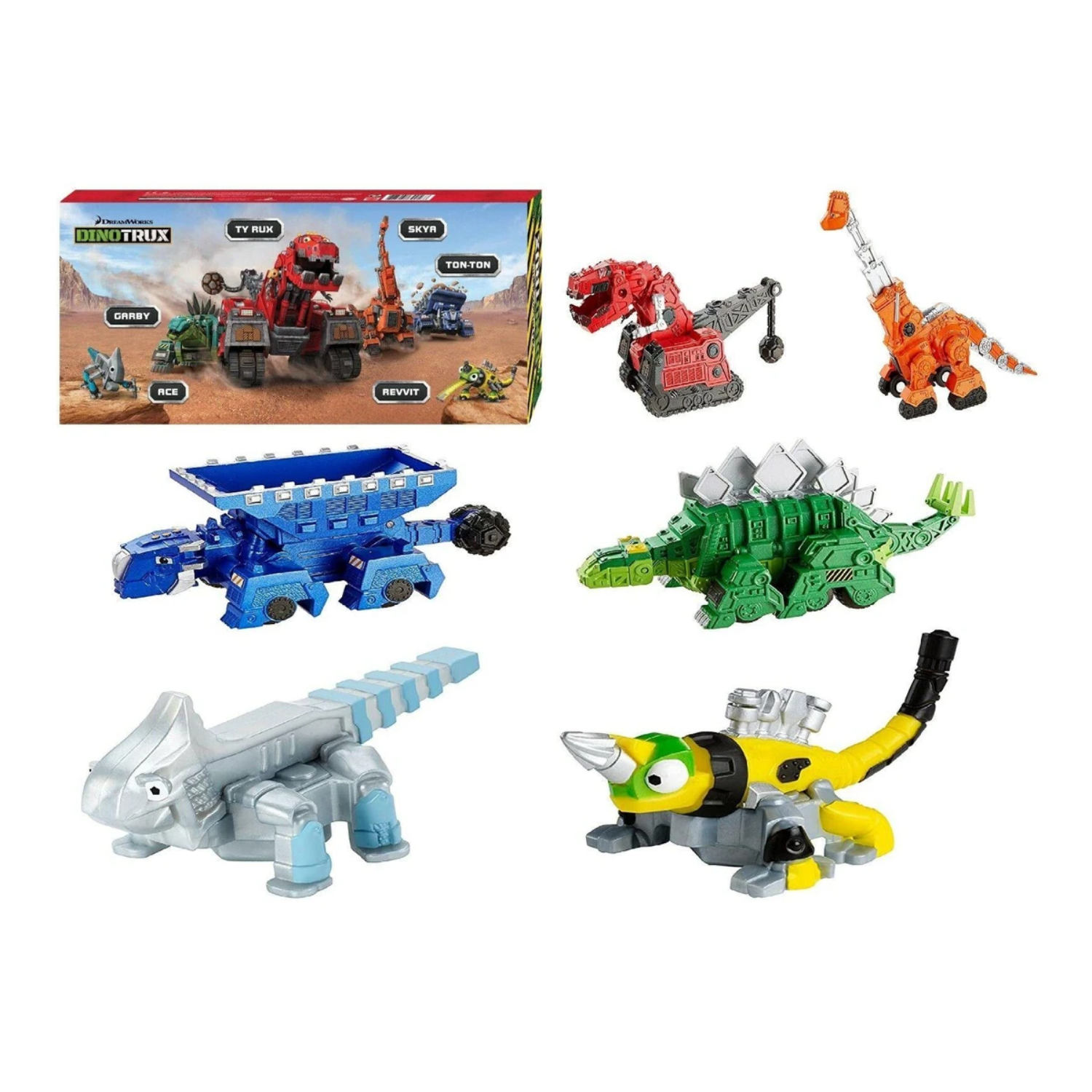 Dinotrux Bundle Diecast 6 Cars Vehicles