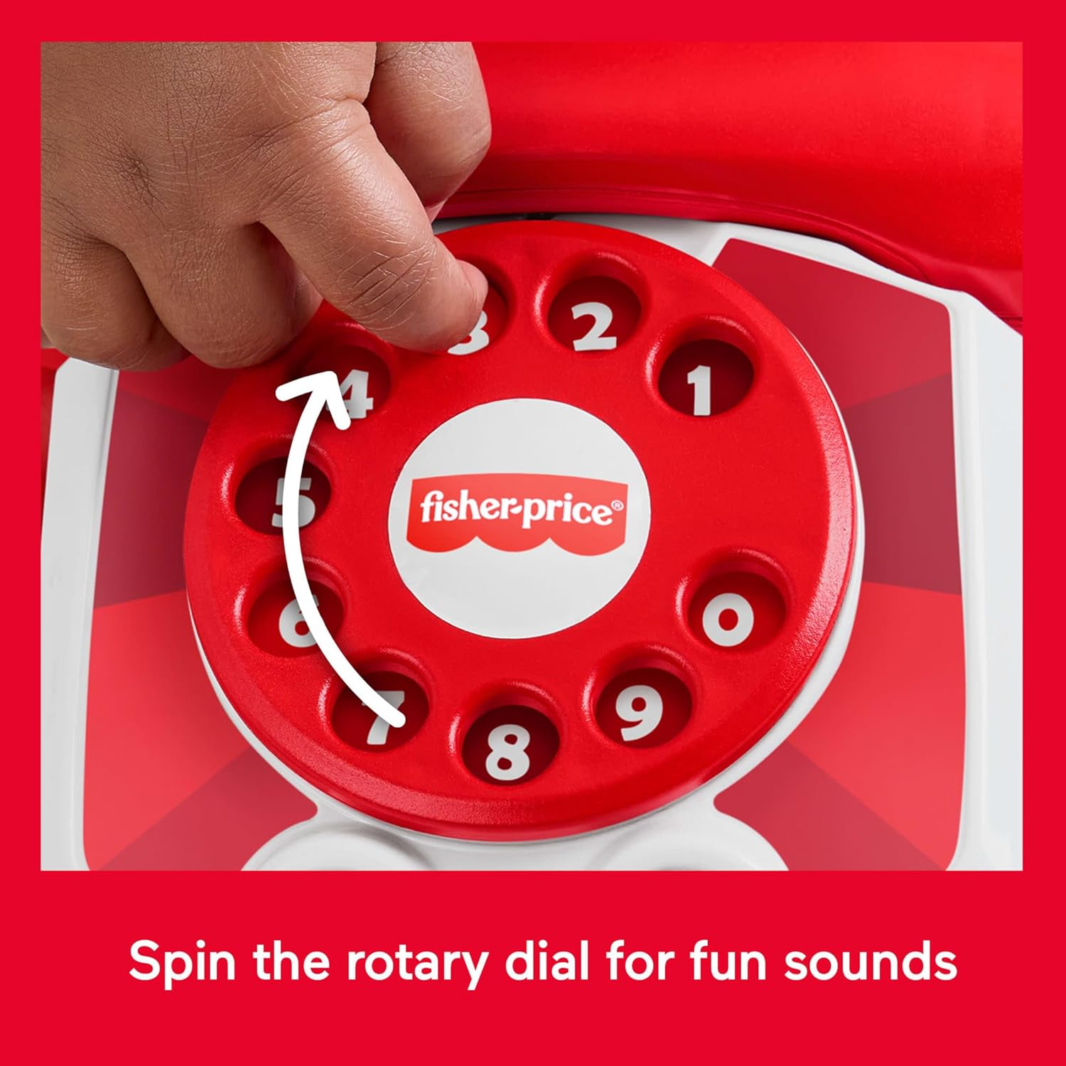 Fisher-Price Red Chatter Pull Along Telephone New Toy