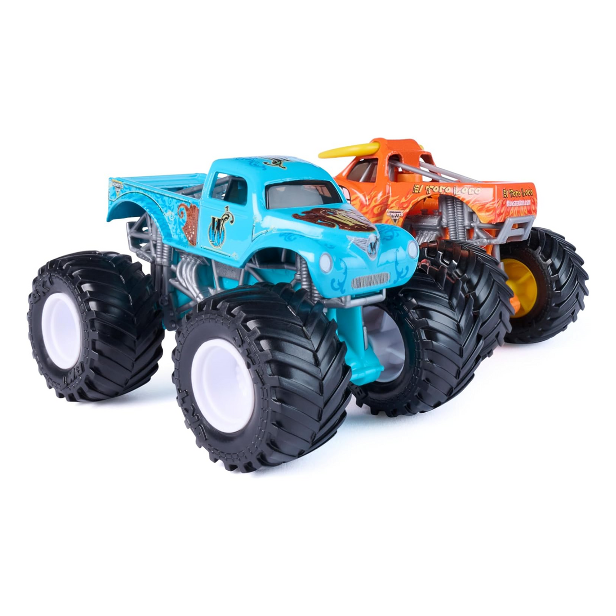Monster Jam El Toro Loco Vs Whiplash 2 Pack Monster Trucks 1:64 Scale New Toy