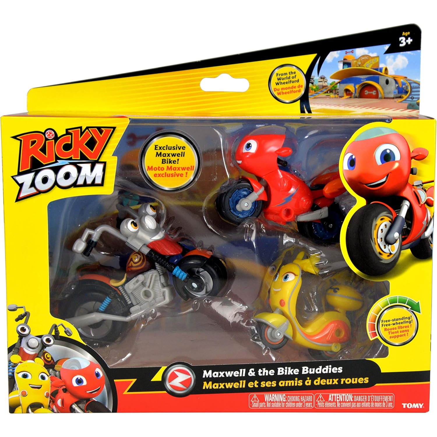 Ricky Zoom Maxwell Ricky & Scootio Bike Buddies 3 Pack Toy Motorbikes for Kids 3