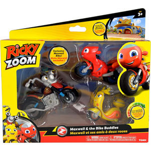 Ricky Zoom Maxwell Ricky & Scootio Bike Buddies 3 Pack Toy Motorbikes for Kids 3