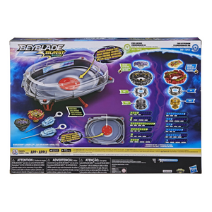 Beyblade Burst Speedstorm Motor Strike Stadium Set with 2 Tops and Launchers