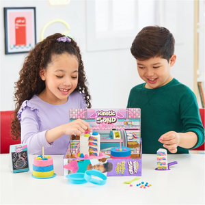 Kinetic Sand Rainbow Cake Shoppe Playset with Tools Sensory Toy for Kids Age 5+