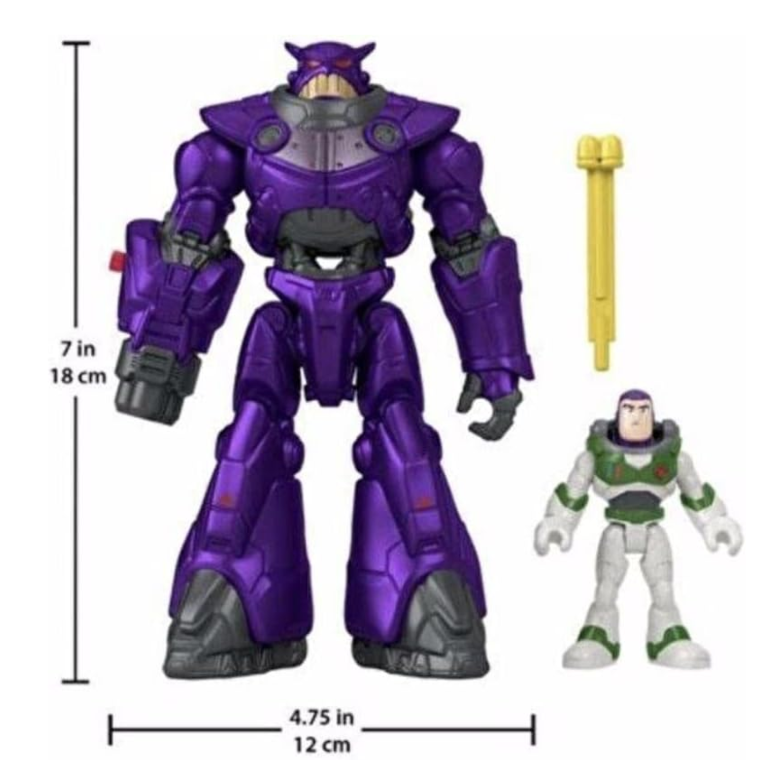 Imaginext Buzz Lightyear Battle Blast Zurg Space Robot Figure Set Kids Toy 3+