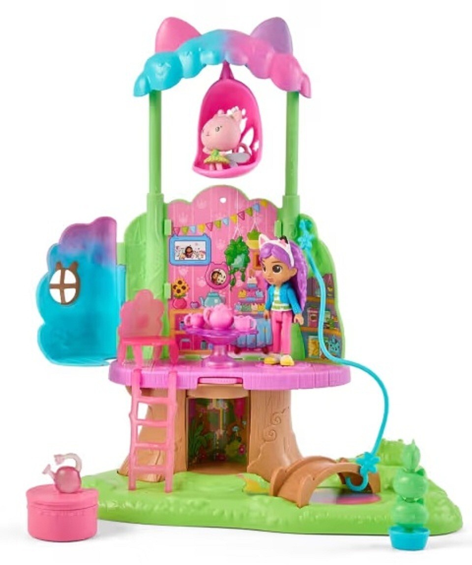 DreamWorks Gabby's Dollhouse Kitty Fairy Garden Treehouse Playset Ages 3+ Toy