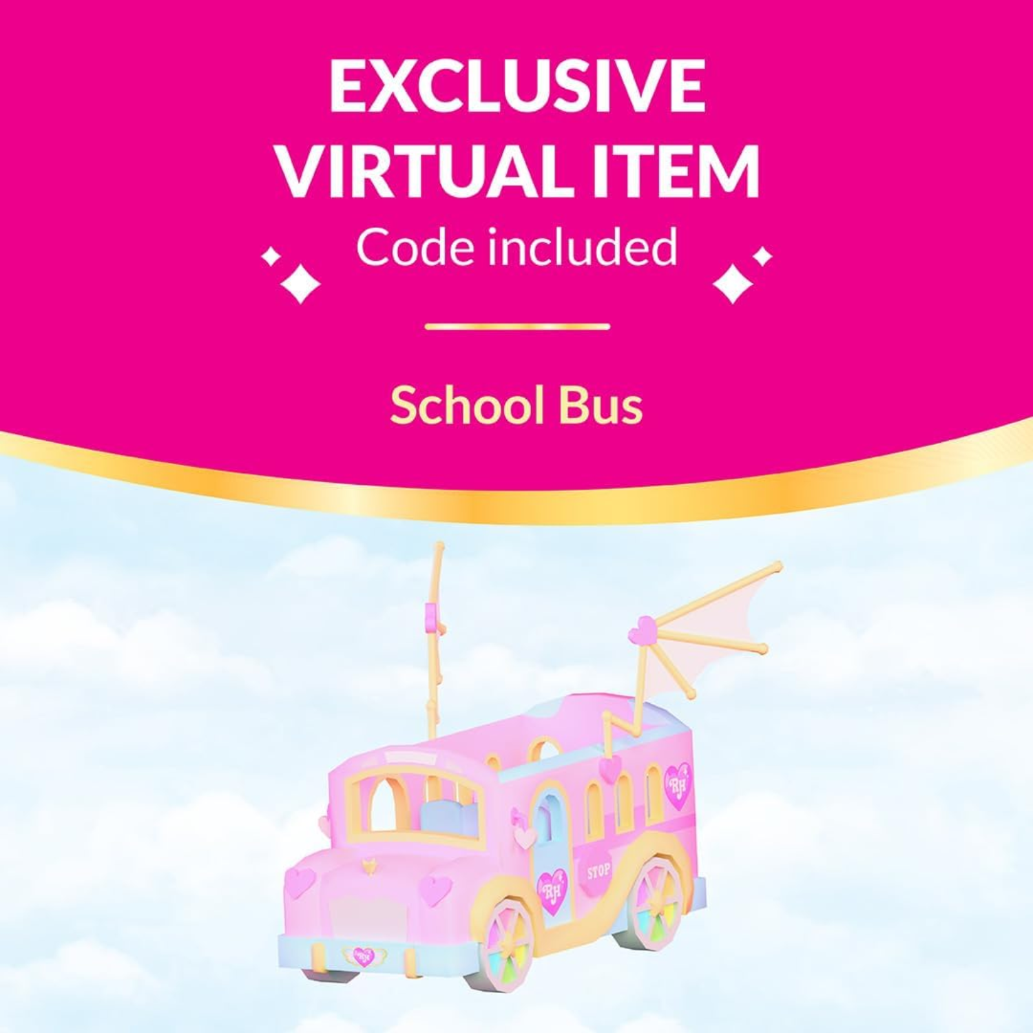 Royale High Styling Bus Official Playset with Doll Accessories Kids Toy Ages 3+