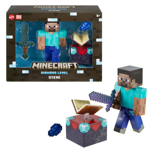 Minecraft Diamond Level Steve Action Figure New Toy With Accessories