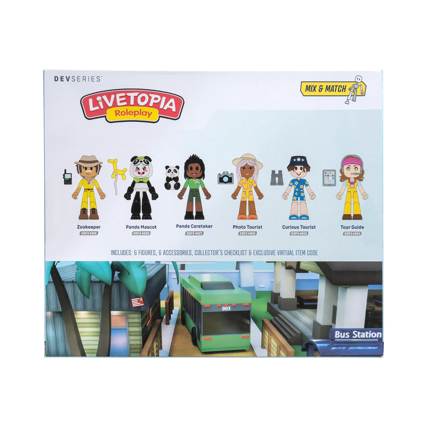 Livetopia Day at The Zoo Pack 6 Figures with Accessories Kids Toy Ages 6+Playset