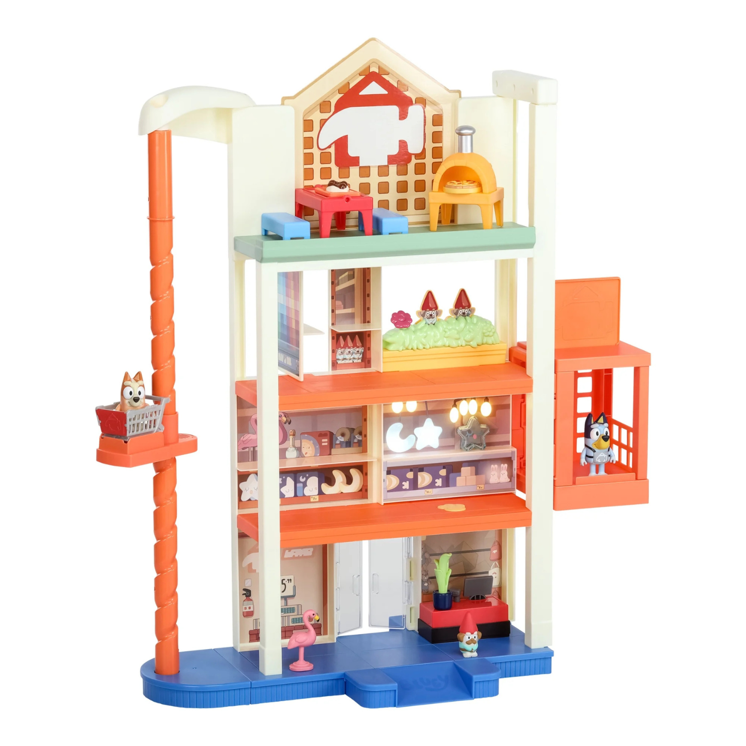 Bluey Hammerbarn Shopping Playset 22" Tall with Figures, Lights & Sounds