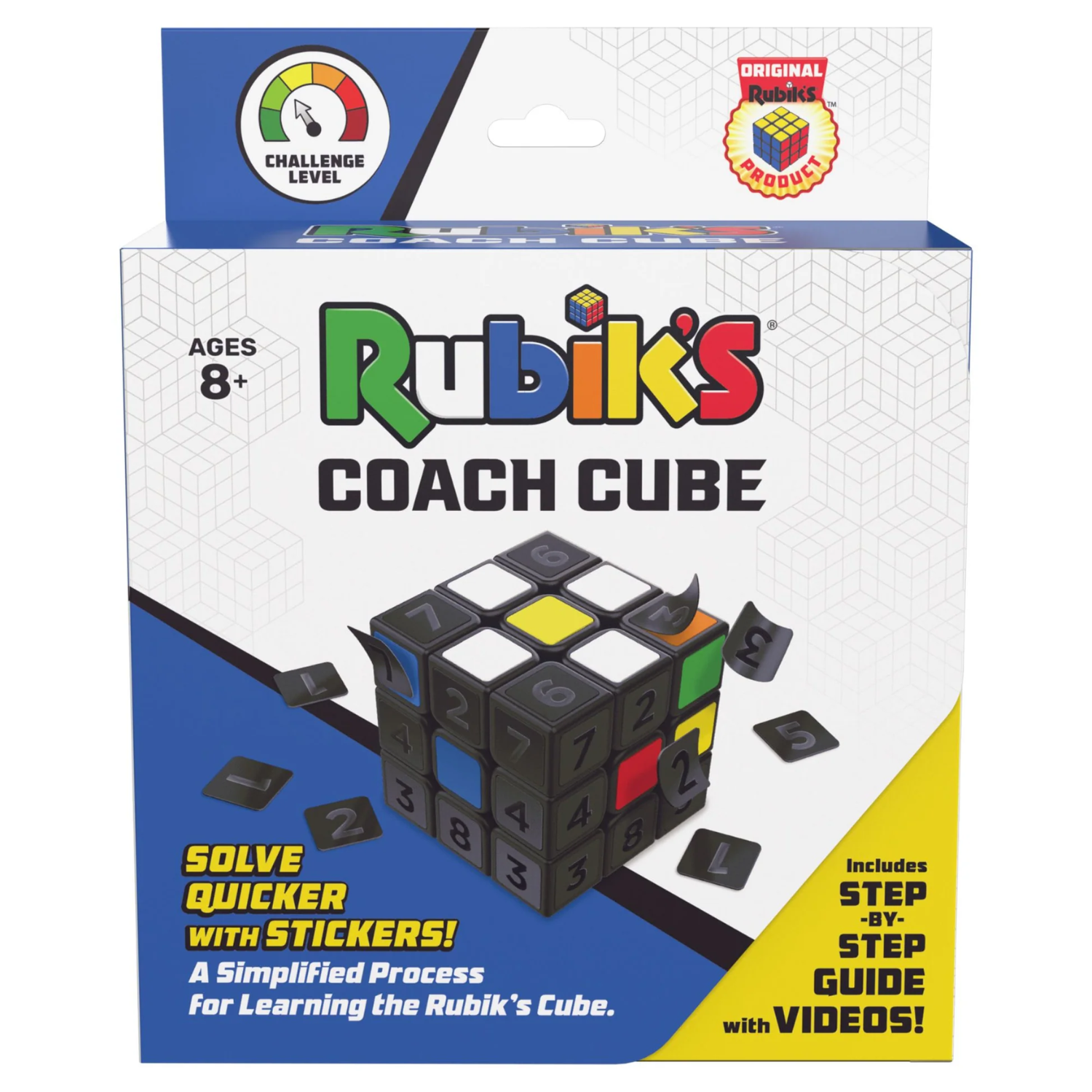 Rubik Coach Cube Learn to Solve 3x3 Cube with Stickers New Toy
