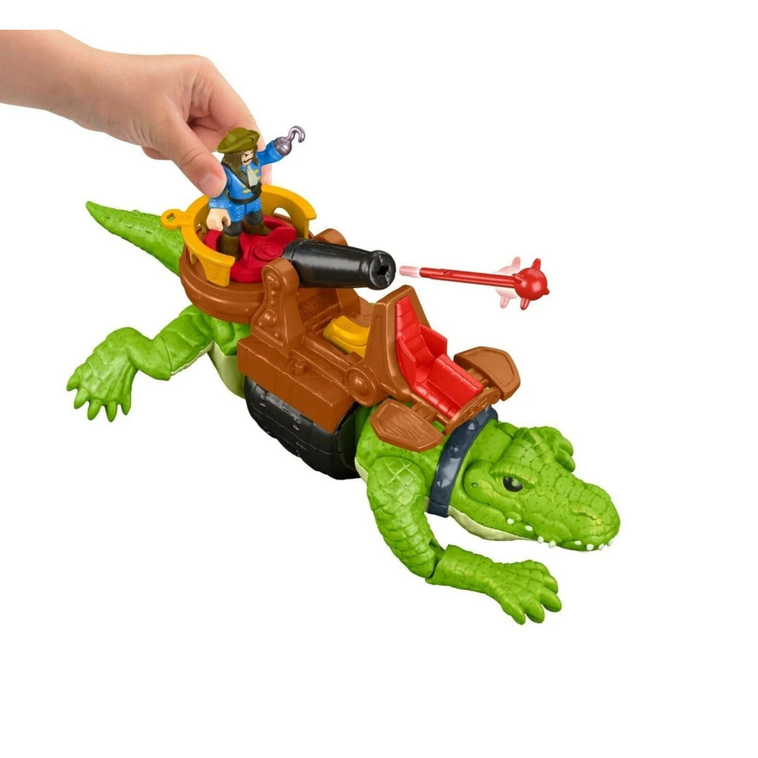 Fisher Price Imaginext Walking Crocodile and Pirate Hook Ages 3+ Toy Treasure