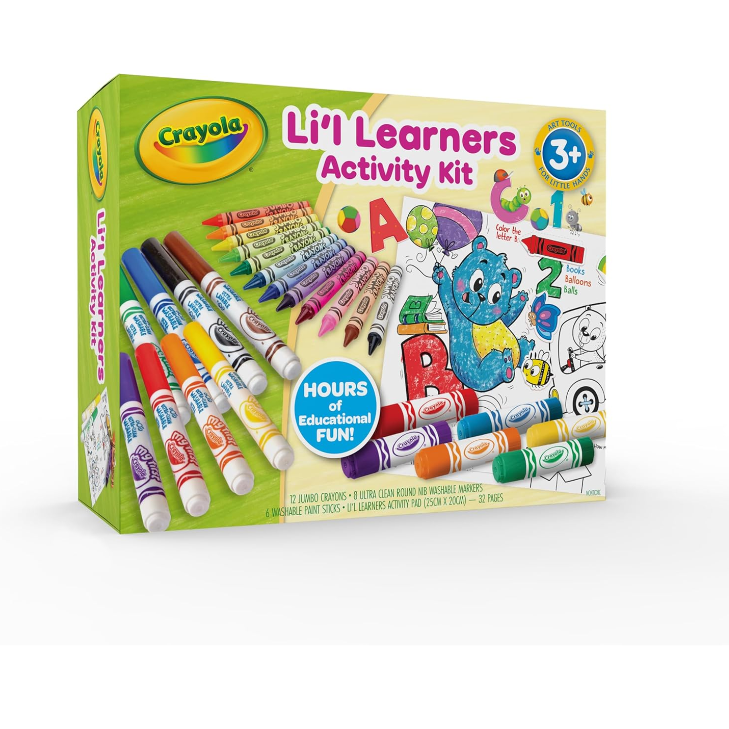 Crayola Lil Learners Activity Set Crayons Markers Paint Sticks Learn Play 3 Plus