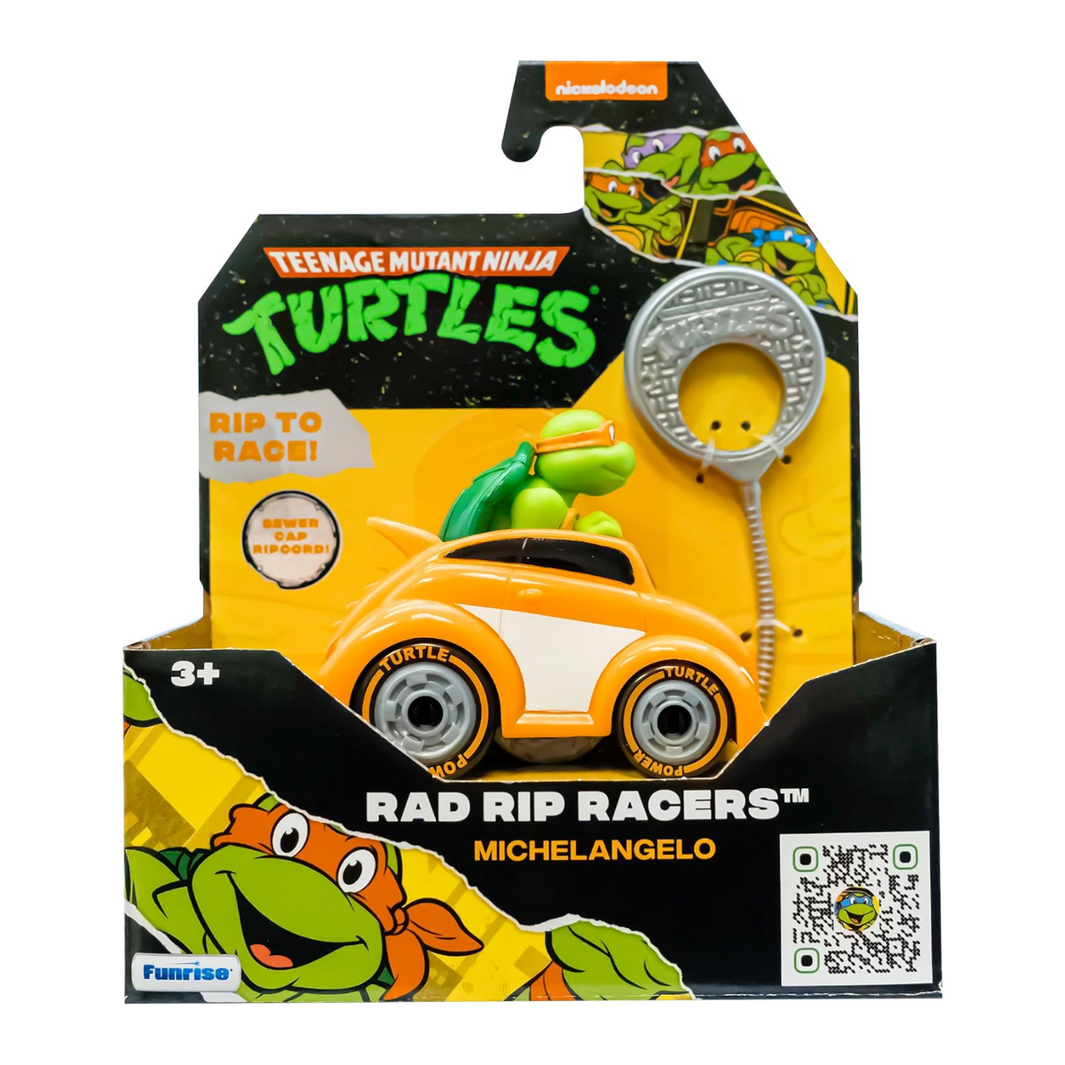 Teenage Mutant Ninja Turtles TMNT Michelangelo Rad Rip Racers Car New Toy