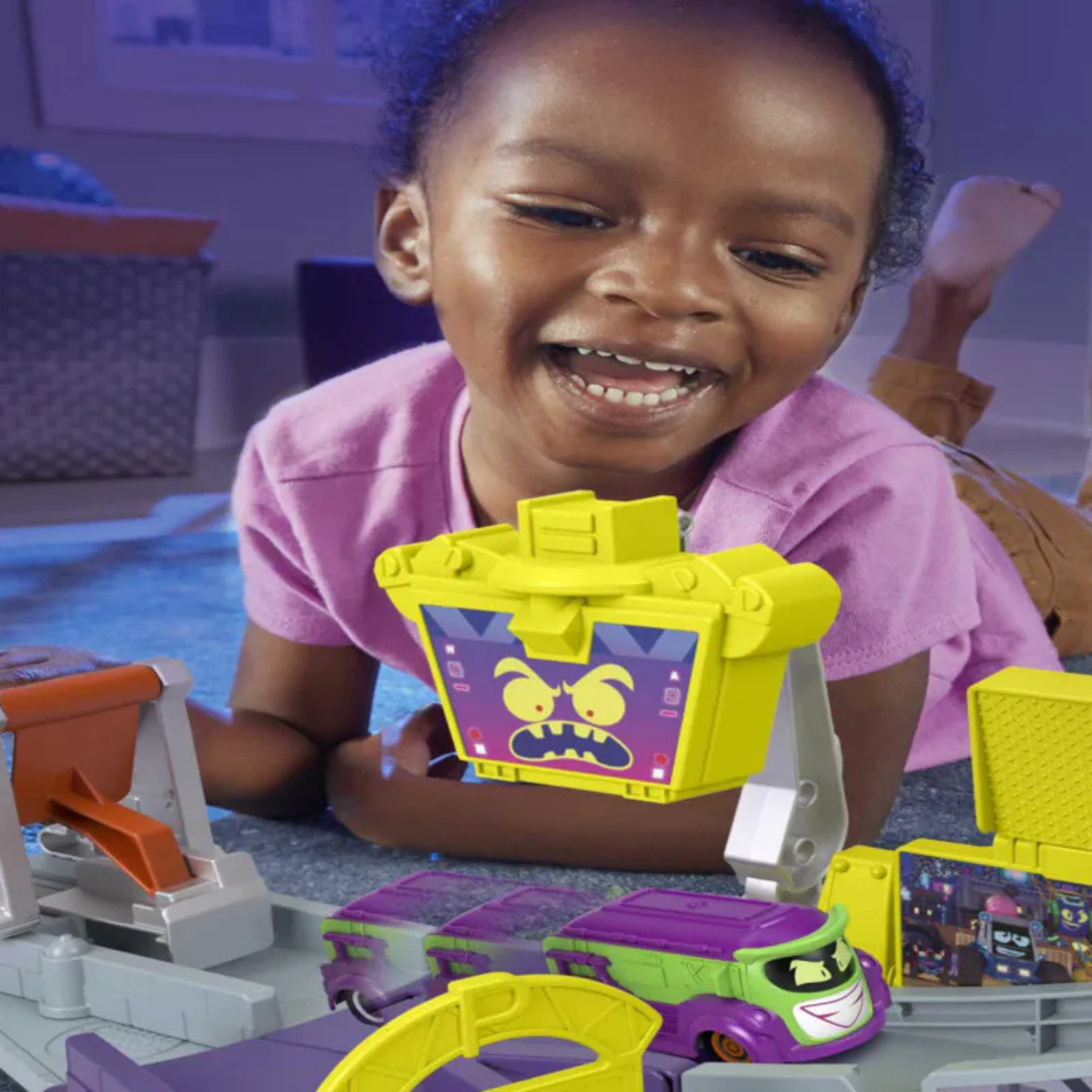 Fisher-Price Triple Launch Scrapyard Playset with Toy Car & Ramp Action 3+