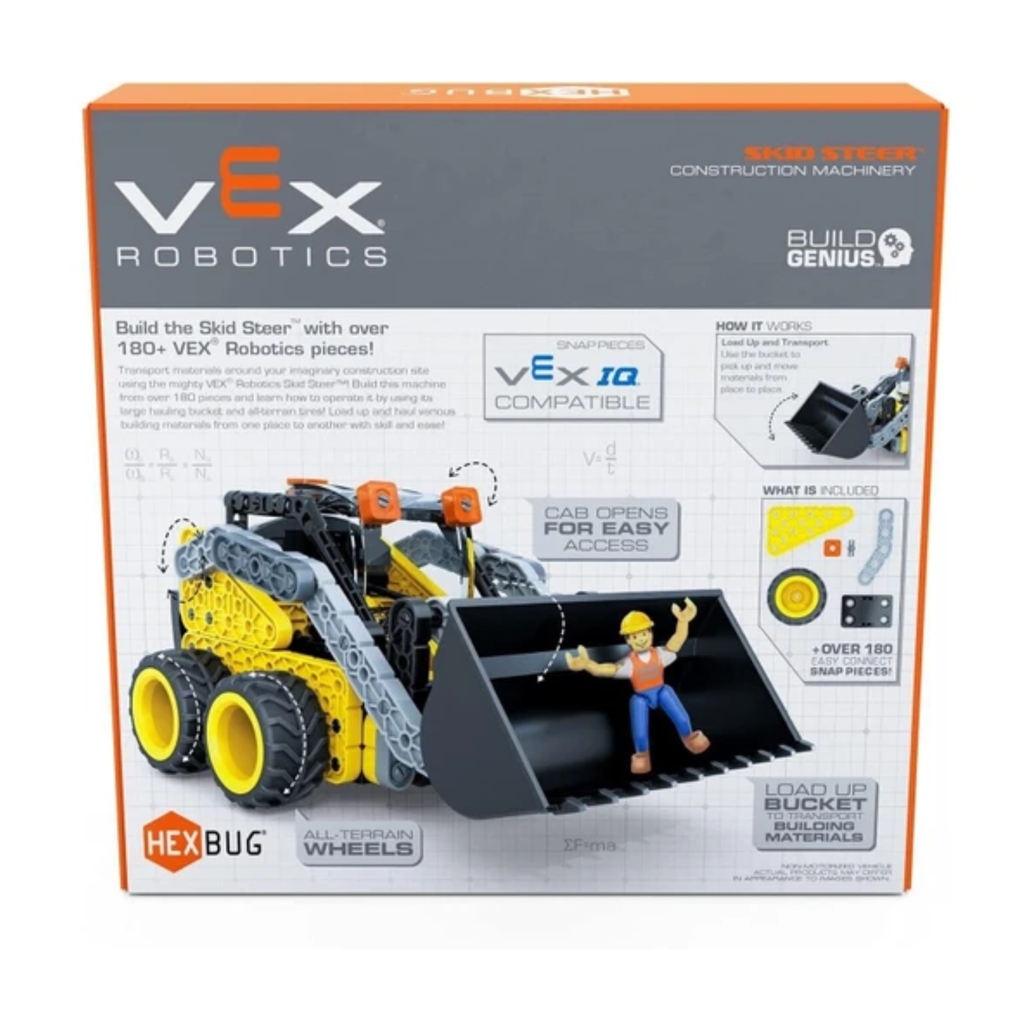 Hexbug Vex Robotics Skid Steer Buildable Construction Toy Mover Ages 8+ Project
