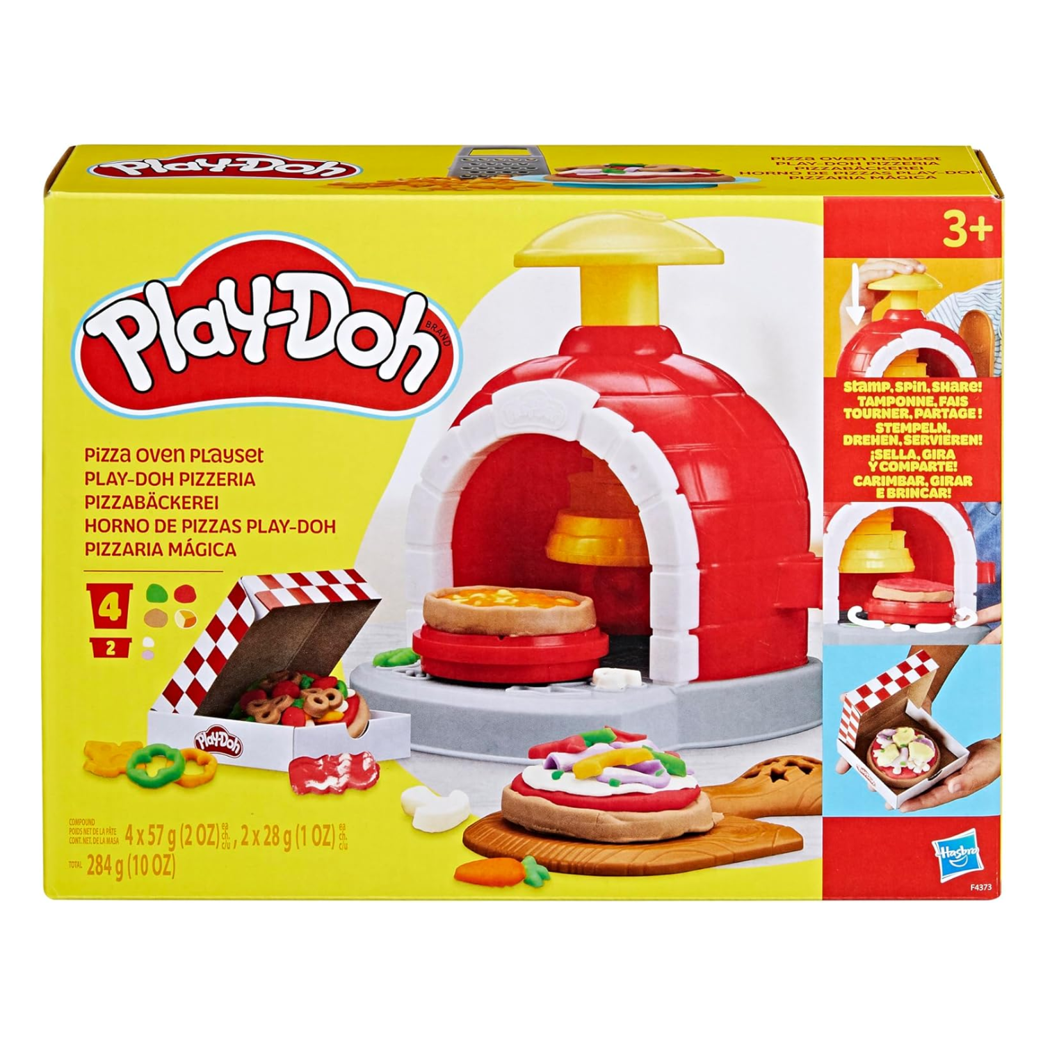 Play-Doh Kitchen Creations Pizza Oven Pretend Play Set 6 Compound 8 Accessories