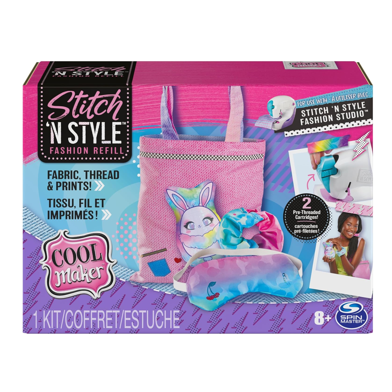 Cool Maker Stitch ‘N Style Refill Sewing Kit Fabric & Transfer Prints Ages 8+