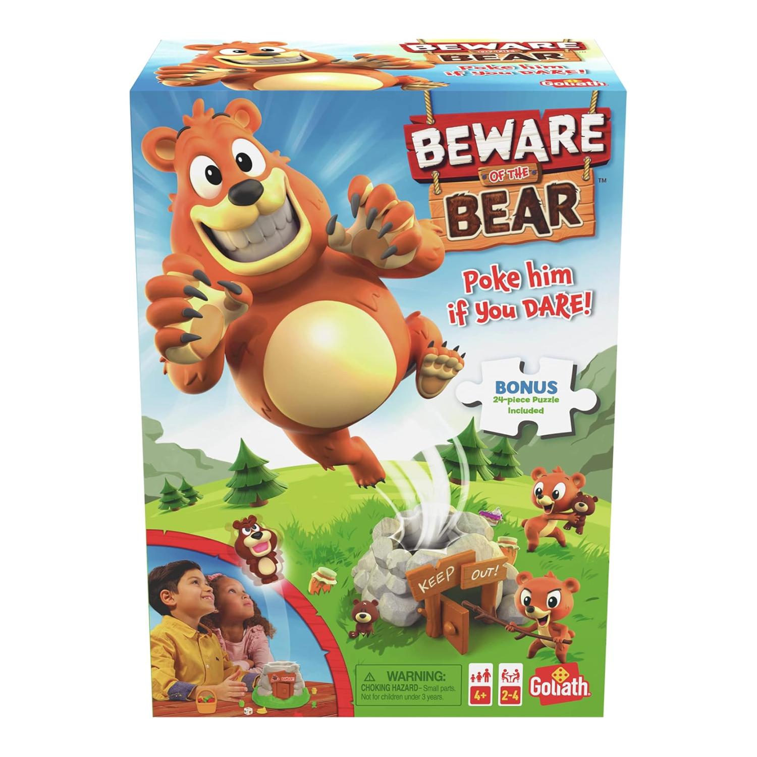 Beware Of The Bear Board Game 2-4 Players Play Gift