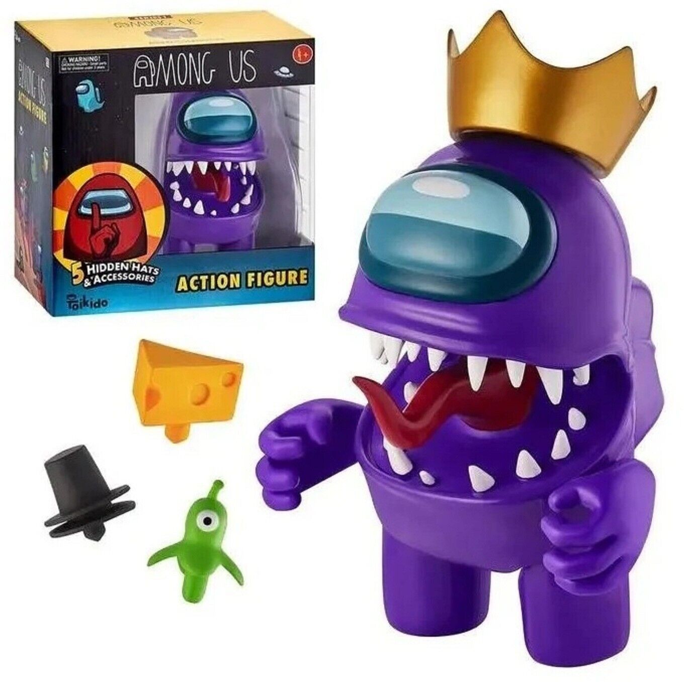 Among Us Crew Action Figure 17CM with 5 Hidden Hats And  Accessories Video Game