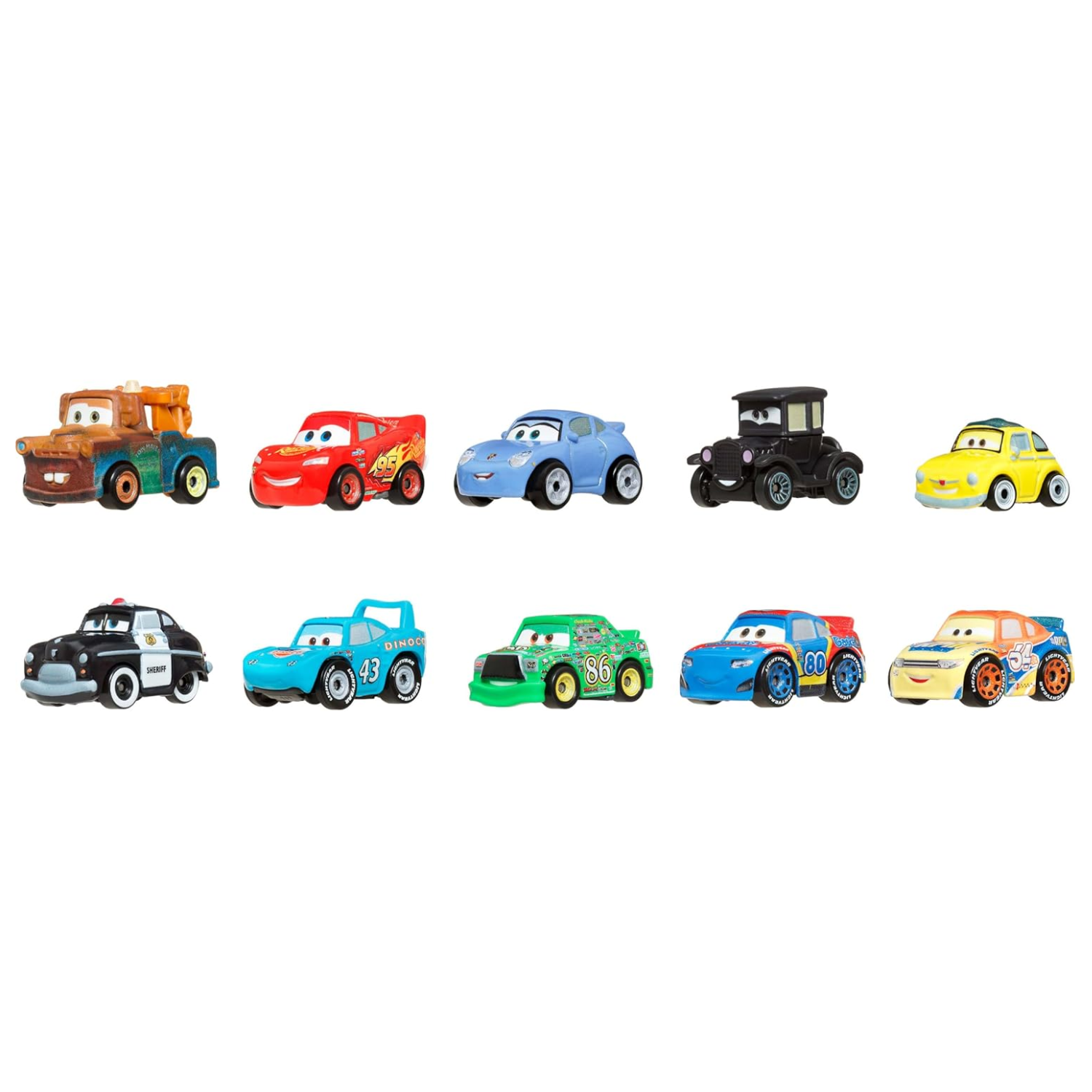 Disney Pixar Cars Mini Racers 10-Pack Die-Cast Vehicle Set Movie Characters 3+