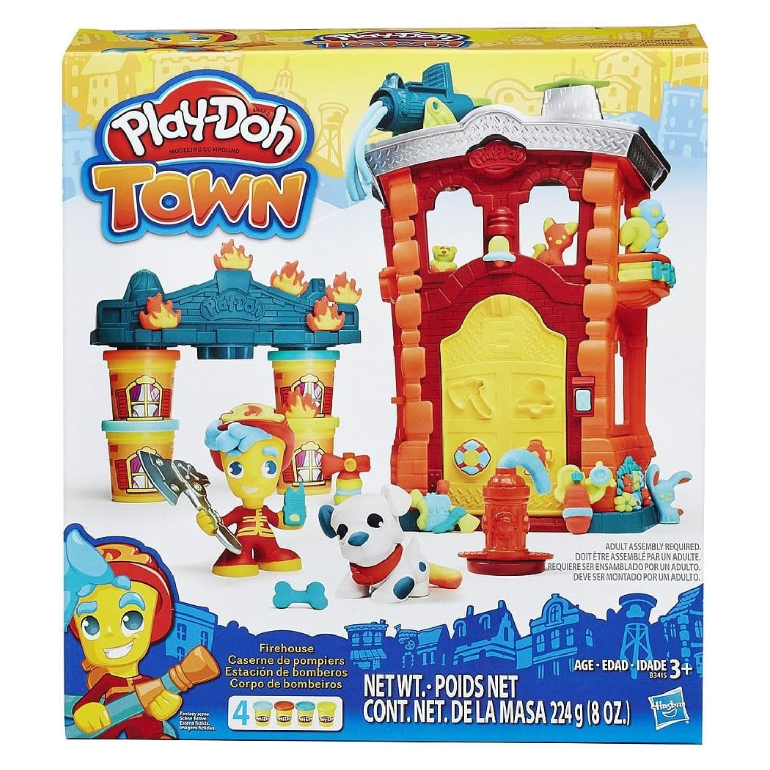 Play-doh Town Firehouse New Toy Firefighter