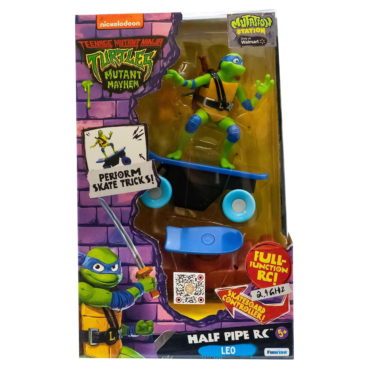 Teenage Mutant Ninja Turtle Leonardo Half Pipe RC Vehicle Ages 5+ New Toy