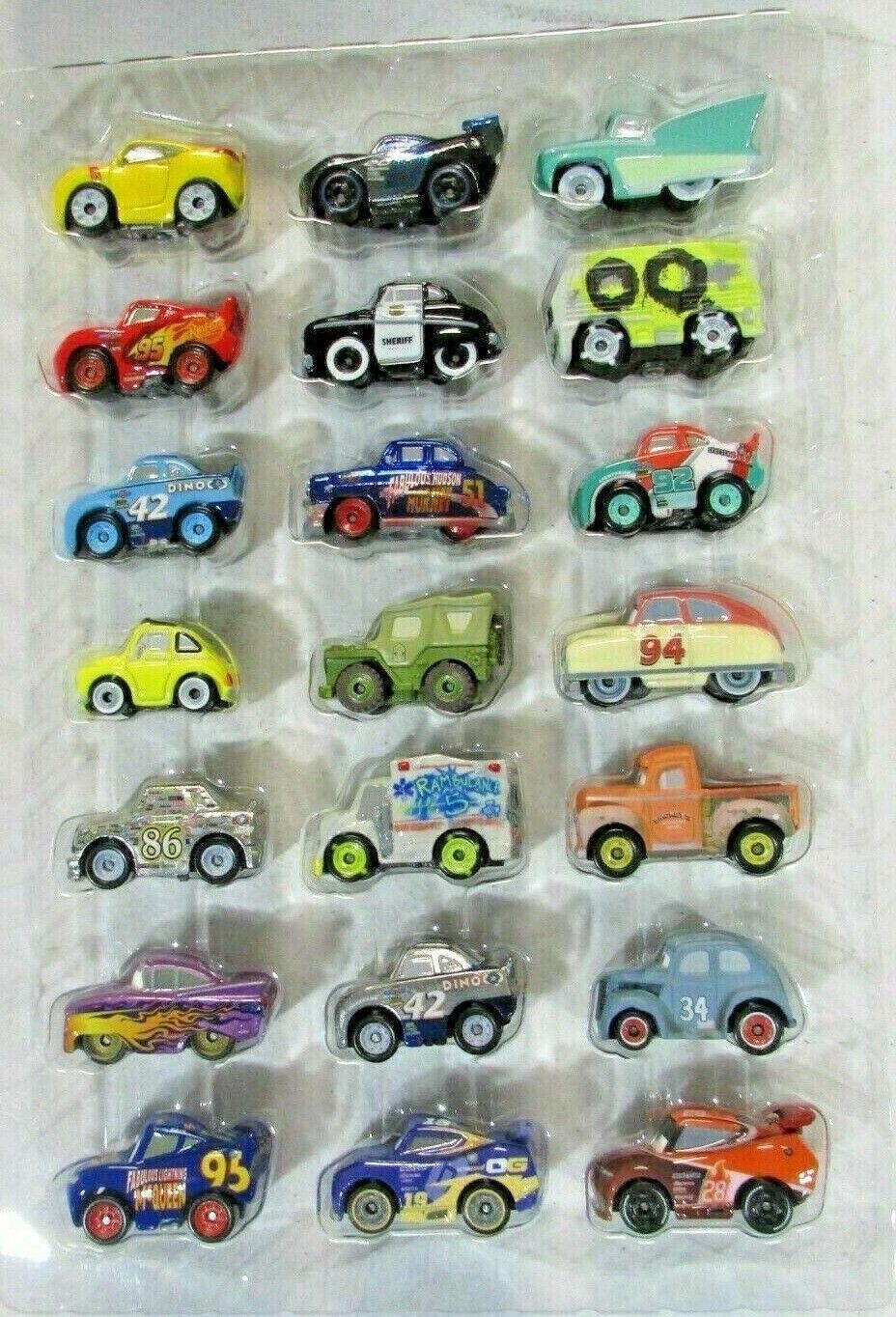 Disney Pixar Cars Mini Racers 21 Pack Ages 3+ Toy Car Lightning Mcqueen Race