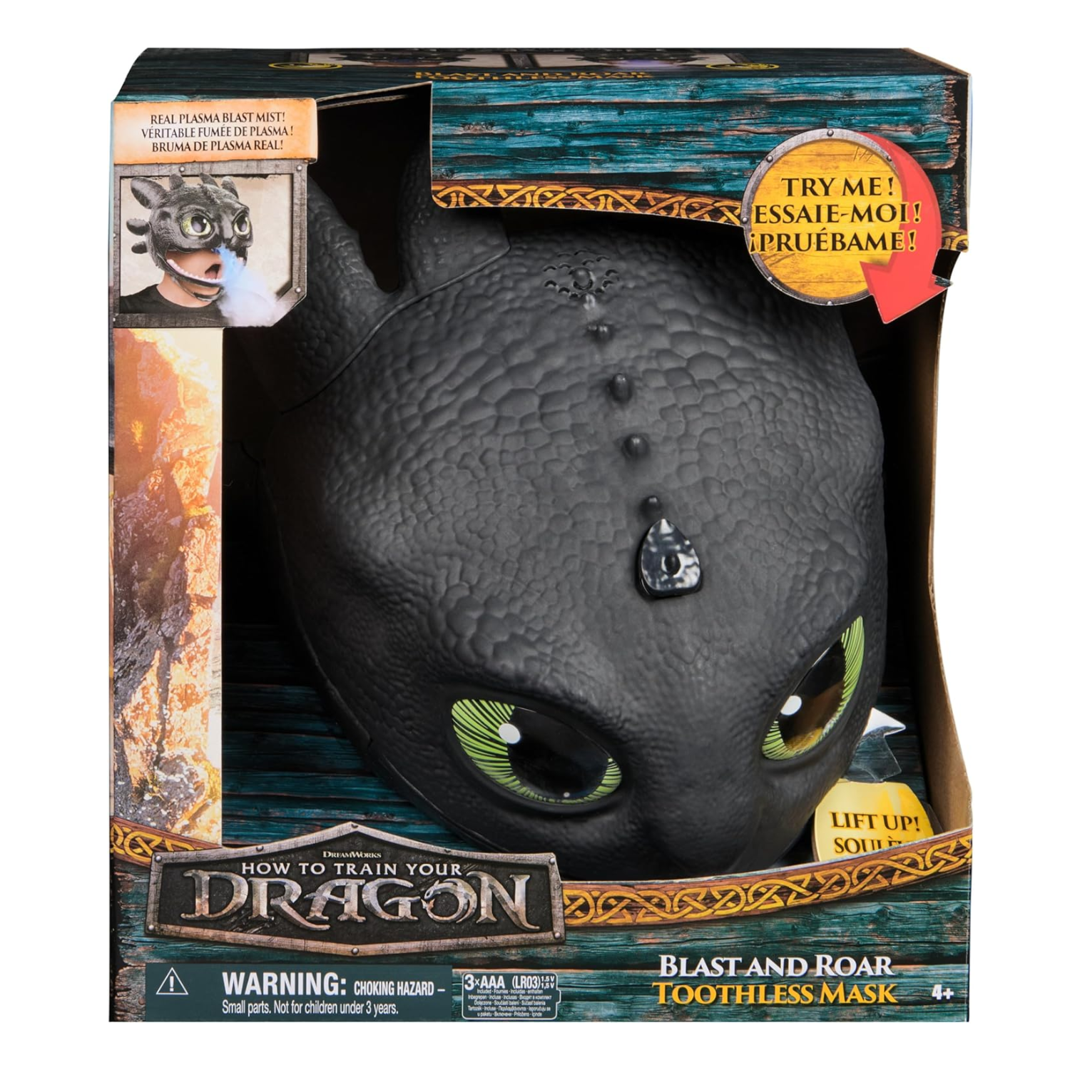Dreamworks Dragons How to Train Your Dragon Toothless Mask Lights Sounds Play