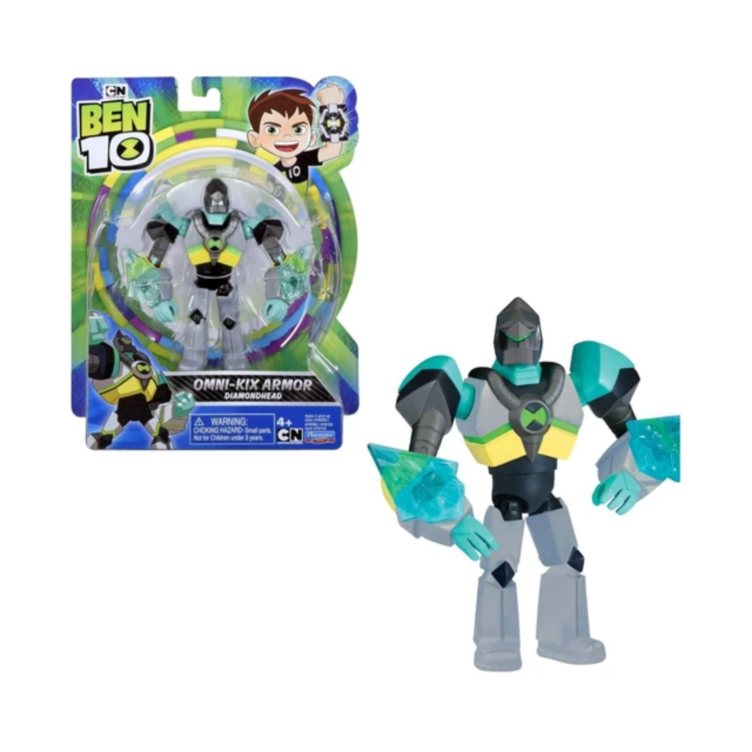 Ben 10 Omni-Kix Armor DiamondHead Action Figure Cartoon Network Toy Ages 4+ Gift