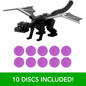 Minecraft Breath Ender Giant Dragon Action Figure with 10 Discs New Toy
