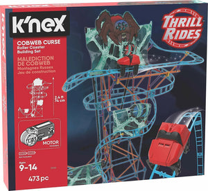 KNEX Thrill Rides Cobweb Curse Roller Coaster Building Set Ages 9+ Toy Build Fun