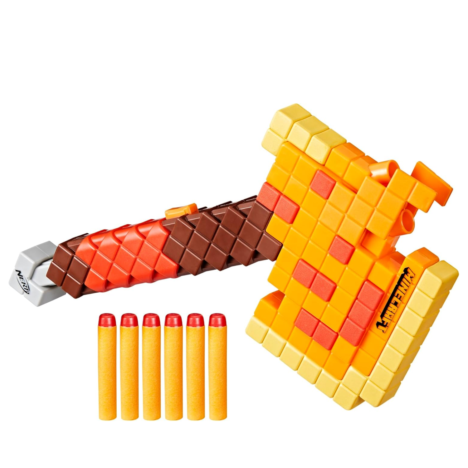 Nerf Minecraft Firebrand Axe Blaster 3 Dart Capacity Edge Ages 8 Plus Play Kids