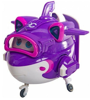 Super Wings Crystal 6 Inch Deluxe Transforming Super Charged Jett Airplane Toy