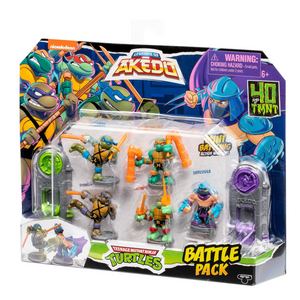 Akedo TMNT Battle Pack 5 Mini Warriors Donatello Leonardo Raph Mike Shredder Toy