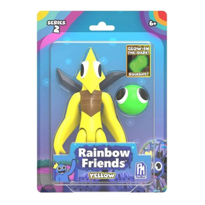 Rainbow Friends Series 2 Yellow Action Figure 5 Inch Glow Squishy Toy Age 8 Plus