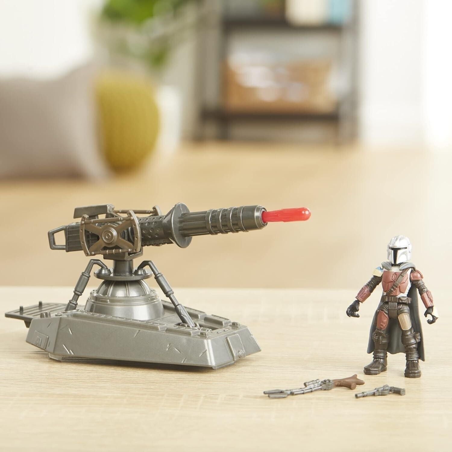 Star Wars Mission Fleet Expedition Class The Mandalorian Hover E-Web Cannon Play