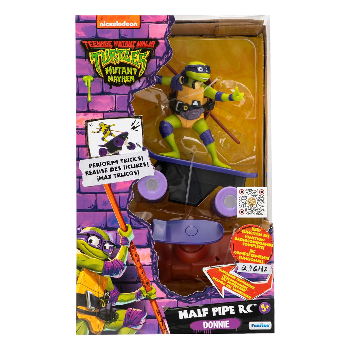 Teenage Mutant Ninja Turtle Donatello Half Pipe RC Vehicle Ages 5+ New Toy